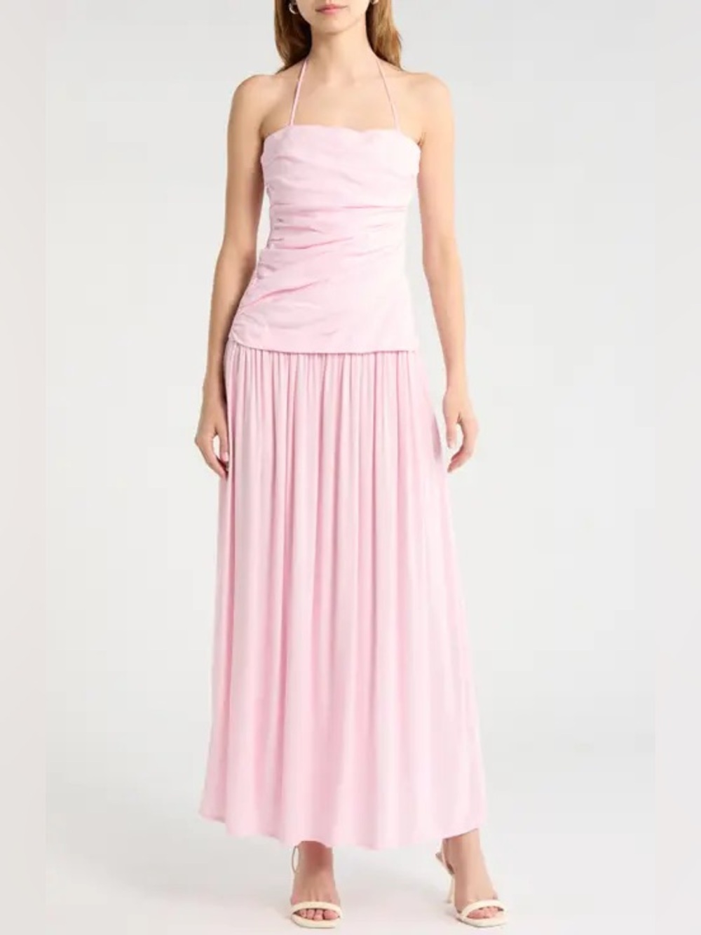 Faithfull the Brand Light Pink Maxi Dress
